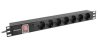 Lanberg Listwa zasilająca Rack PDU 19  1U 10A 7X SCHUKO 2m czarny C14